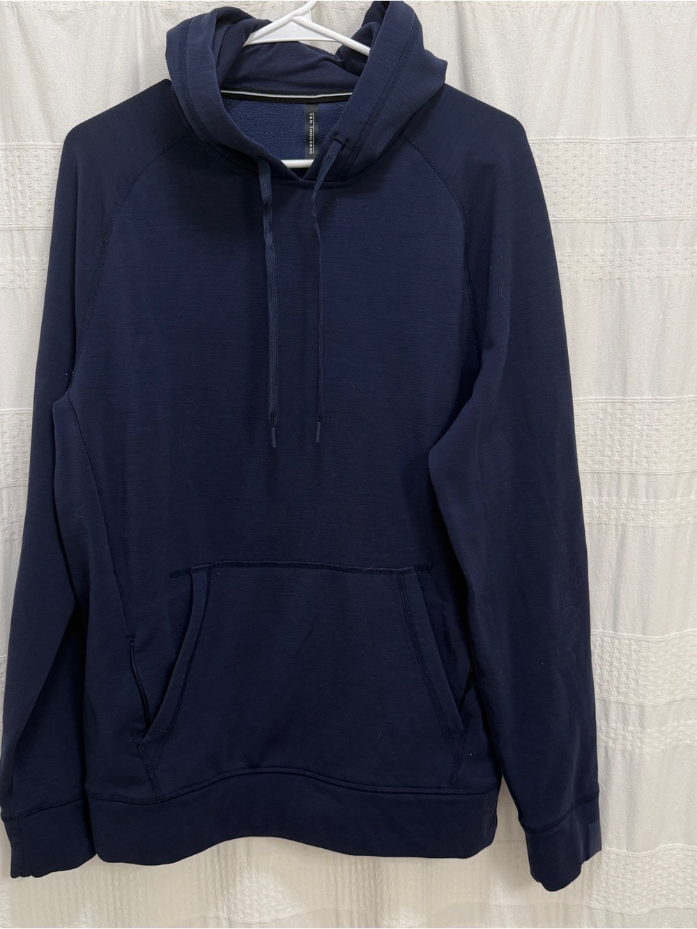 Ten Thousand Merino Tech Hoodie Navy Blue Mens Medium Jersey Fleece Wool